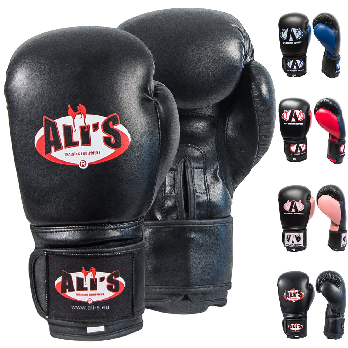 Kickboks starterset – BT GO bokshandschoenen zwart
